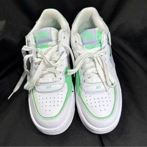 Nike Air Force 1 White and Green women’s Sneakers Classic Low-Top Design
